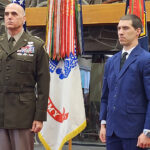 ANCHORAGE, Alaska -- June 20, 2023 -- United States Army Maj. Gen. Tom Drew (left) stands with Madawaska native Sgt. Bryan Cyr, who recently received the Silver Star medal for gallantry in combat for his work in Afghanistan. (Courtesy of Anne Cyr-Ashworth)